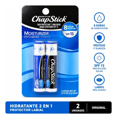 Labial Chapstick Hidratante Y Protector Solar X2 Moisturizer
