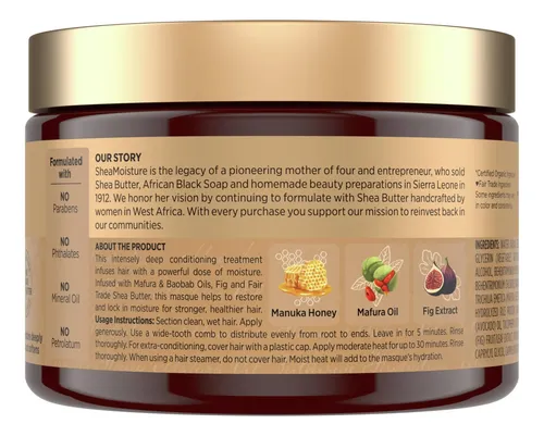 Mascarilla Capilar Sheamoisture Para Cabello Seco Y Dañado,