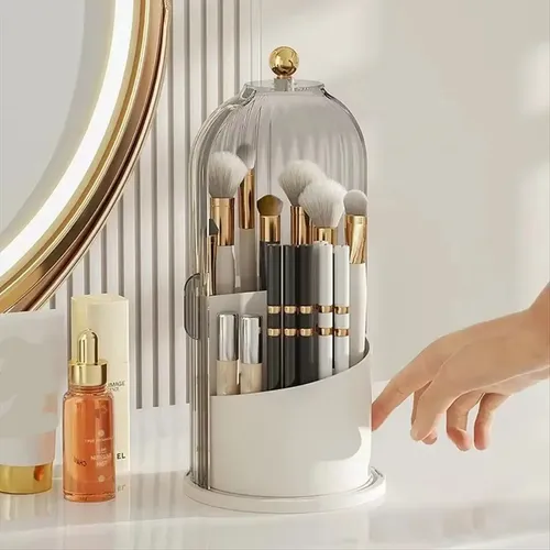 Caja De Almacenamiento Para Brochas De Maquillaje Con Rotaci