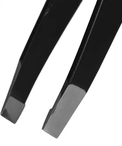 Juego De 2 Pinzas Para Cejas De Acero Inoxidable Negro