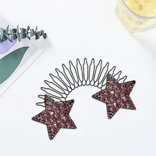 Herramienta De Peinado Con Diamantes De Imitación Rosa