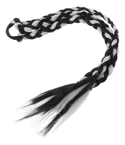 Extensión De Coleta Larga Con Liga De Cabello, Liso