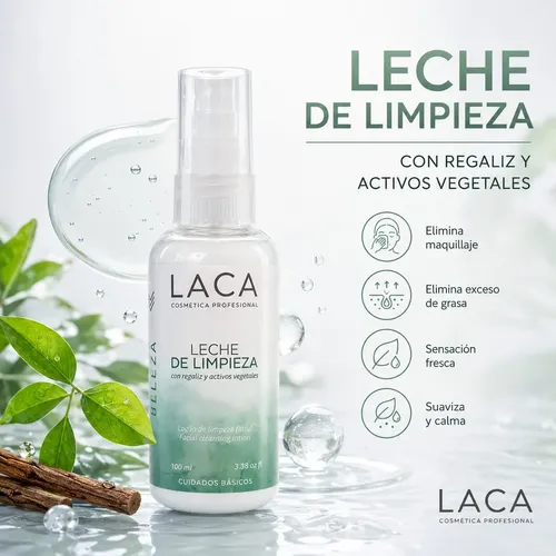 Leche Limpieza Regaliz Activos Vegetales Laca 100ml