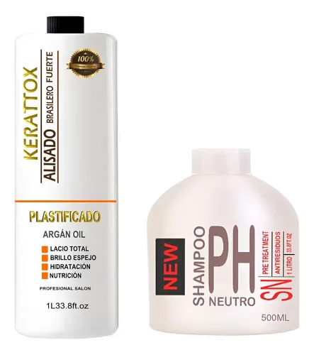 Alisado + Shock Keratina + Rejuv B 3 X 500 Ml Sin Formol