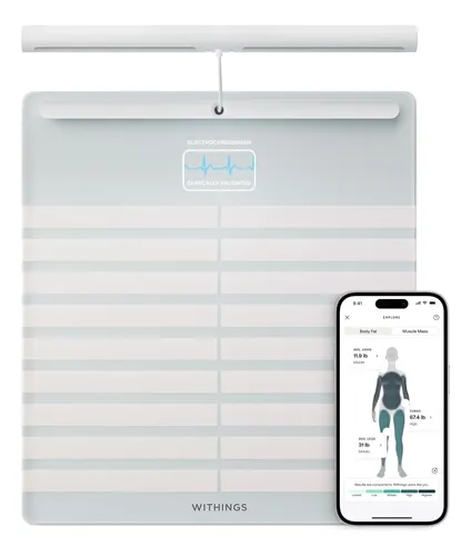 Withings Body Scan: Báscula Inteligente, Cuerpo Segmentario Negro