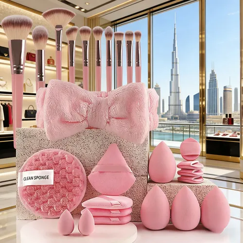 Set De 40pz Brochas Maquillaje Vogue Pinceles Viaje Colorosa