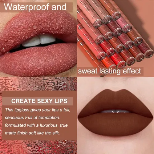 Labial Líquido Mate Y Brillo Labial 2 En 1 Dunuf