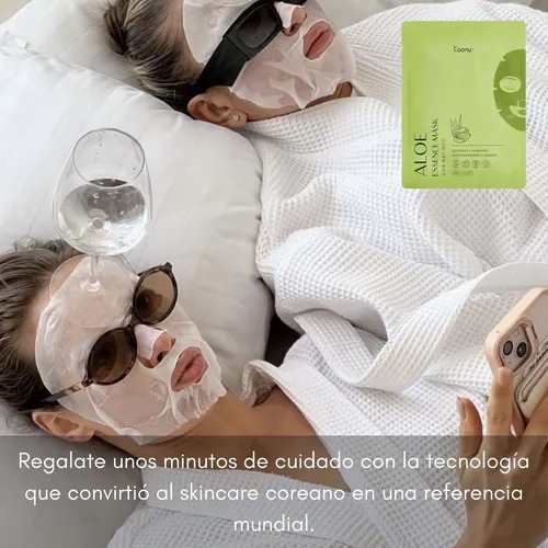 Mascara Facial Coreana Hidratante Coony Aloe Vera Calmante