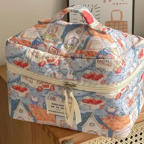 Cw Bolsa De Maquillaje Con Estampado De Animales Y Dibujos
