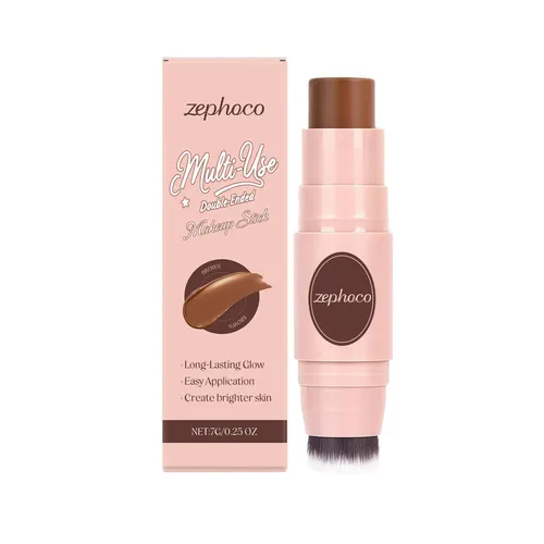 Barra De Maquillaje Multiusos De Doble Punta Zephoco (marrón