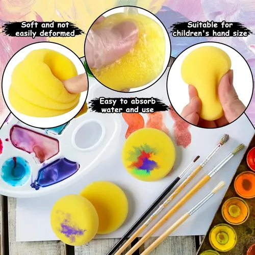 48 Esponjas De Acuarela Para Pintura, Cerámica Y Más