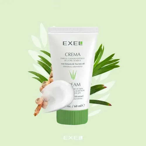 Crema Para Pieles Acneicas Exel Con Extracto Tea Tree Oil