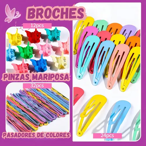 As Triko Set De Accesorios For El Cabello, Ligas De As