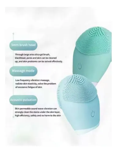 Mini Masajeador Facial Eléctrico De Silicona Rosa