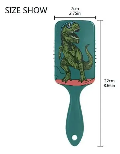 Cepillo Para El Cabello, Peine Con Paleta, Monopatín, Dinosa Patrón 4.