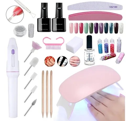 Kit Completo Cabina Led Torno Esmalte Semipermanenete Uv Gel