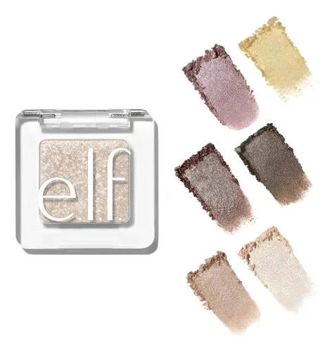 Elf Fine As Fleck Glitter Eyeshadow Sombras Brillantes Color White Hot