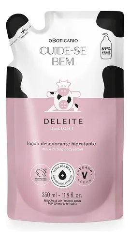 Recambio Loción Hidratante Corporal Cuide-se Bem Deleite 350ml O Boticário