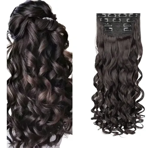 Extensiones De Cabello Rizado Romano Mujer, Set 4 Piezas