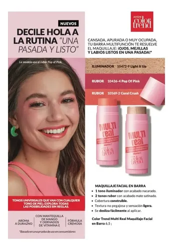 Avon Rubor E Iluminador Maquillaje Barra Light It Up