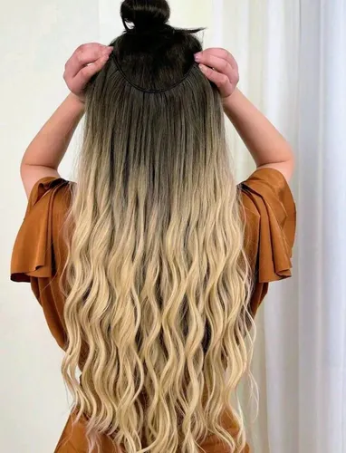 Extenciones De Cabello Sintético De 24 Pulg Onduladas
