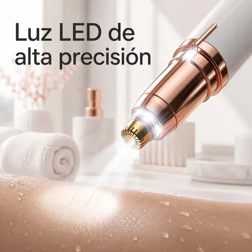 Depiladora Eléctrica Mujer Cuerpo Completo Luz Led Segura