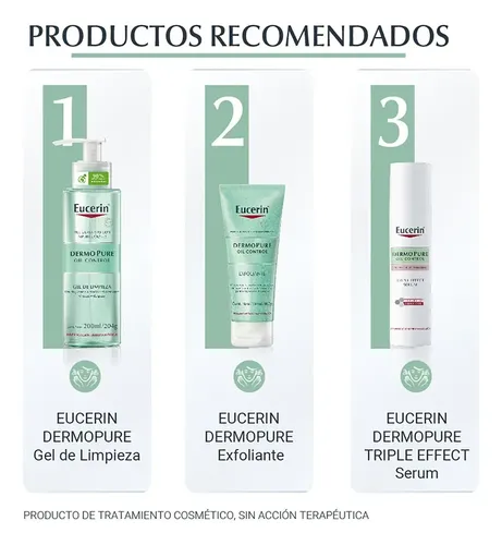 Eucerin Dermopure Oil Control Gel Limpiador Facial X 400 Ml Grasa Día/noche