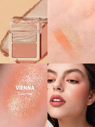 Sheglam Dúo Iluminador Y Rubor Compacto Glam 101 Hybrid Vienna