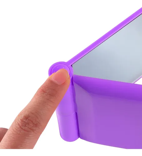 Espejo De Maquillaje Plegable Portátil Con Iluminación Led P