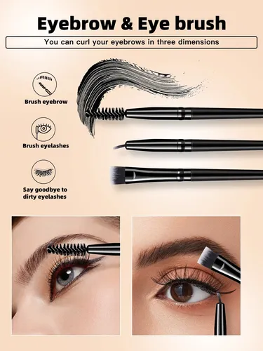 H- Set De Brochas Y Esponjas De Maquillaje Con Funda,;