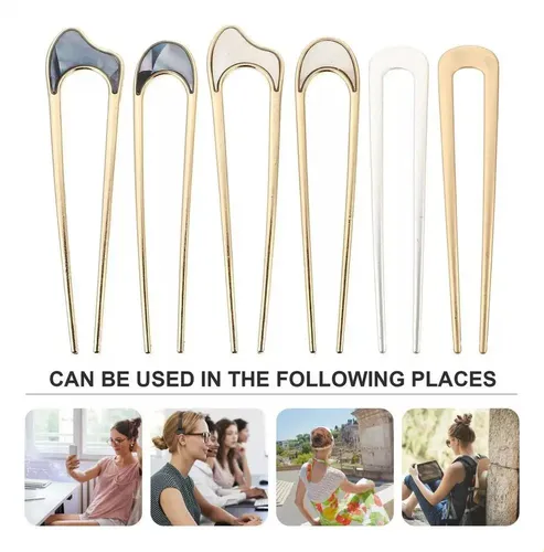 Clipe De Cabelo Francês De Metal Vintage, 6pcs D