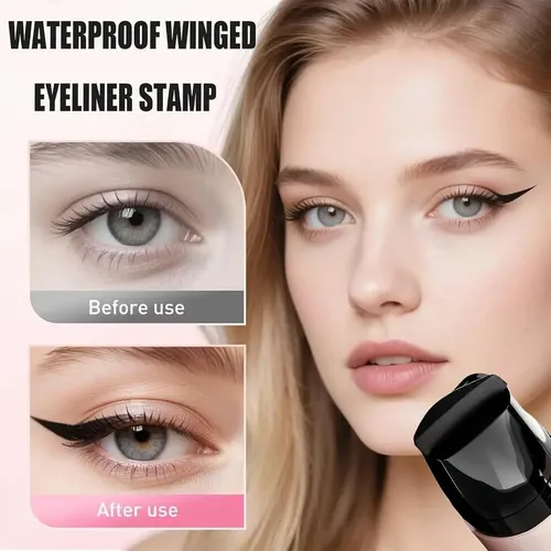Sello De Eyeliner Plegable Reatiful 2pcs Negro Resistente Negro