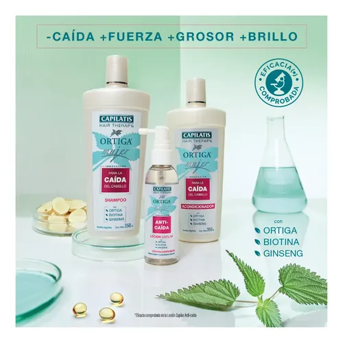 Capilatis Hair Therapy Shampoo Ortiga Mujer Anticaida 350ml