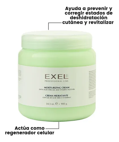 Crema Hidratante Exel con Aloe Vera y Vitamina E para Piel Seca