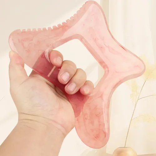 Masaje De Mano Sha Gua Para Raspar El Cuerpo Con Borde Denta