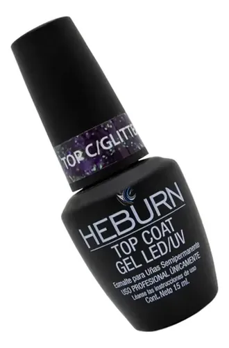 Top Coat Gel Con Glitter Led/uv Heburn