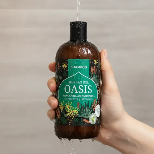 Shampoo para Cabellos Normales con Aloe Vera y Hamamelis Hierbas del Oasis 500ml