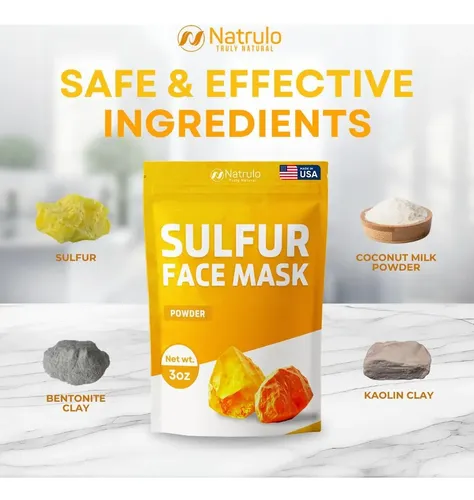Mascarilla Facial De Azufre Natrulo 10% Azufre Arcilla 91g