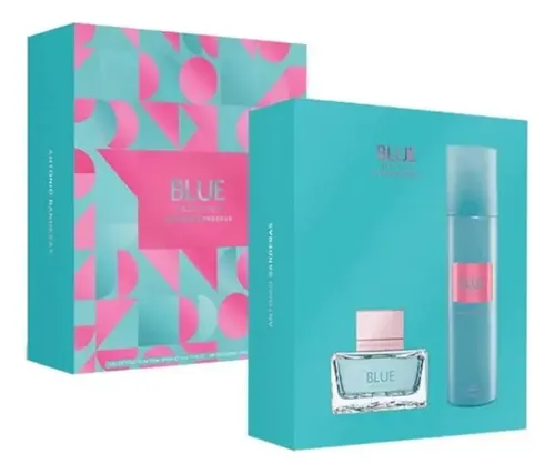 Set Blue Seduction Banderas Edt 50 + 150ml Deo Mujer