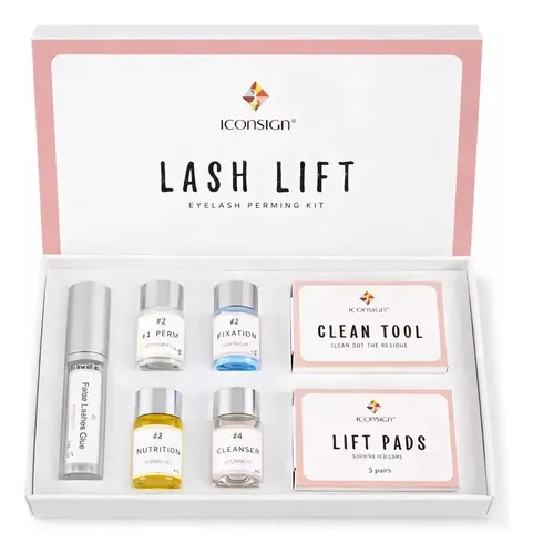 Kit Combo Lifting De Pestañas Extensiones Permanente Transparente C