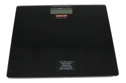 Balanza Digital San Up BG221 Vidrio Templado 150kg Pantalla LCD Negro
