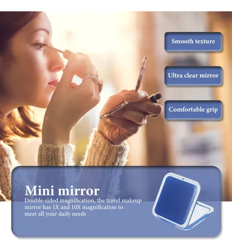 Espejo Compacto, Plegable, Con Aumento De 10 Aumentos, Maqui