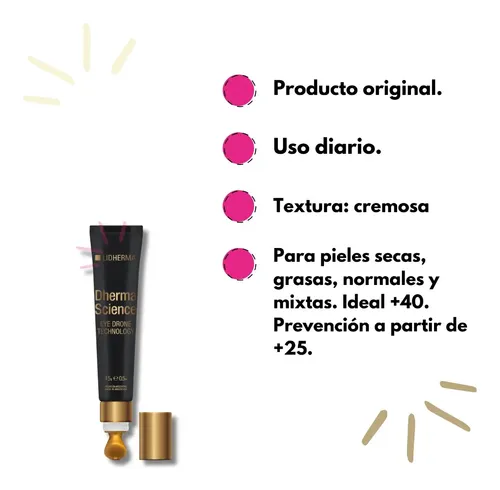 Lidherma Dherma Science Eye Dron Cont. Ojos Antiedad Nuevo!