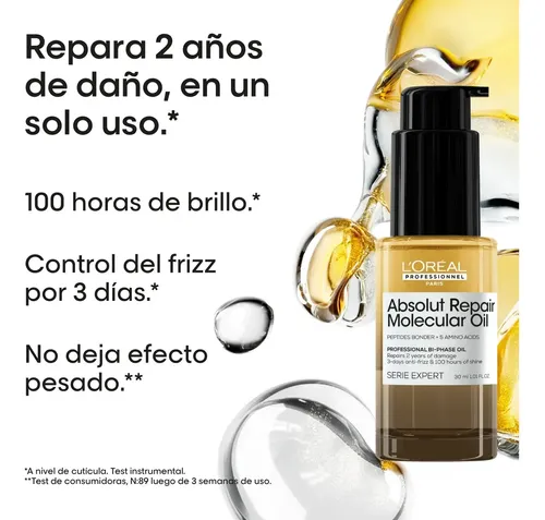 Loreal Professionnel Absolut Repair Molecular Oil Bifase X30