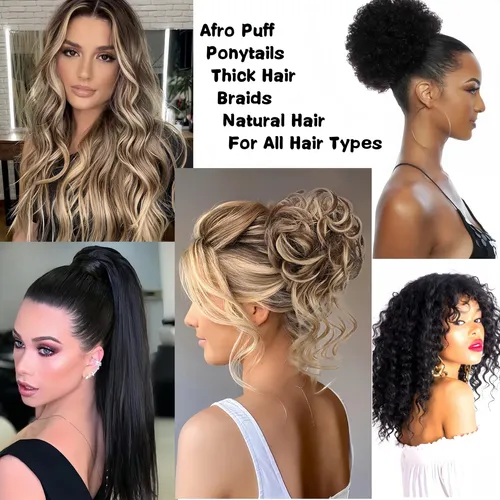 Cintas De Satén Ajustables Bswox Para Cabello Grueso, 6 Unid