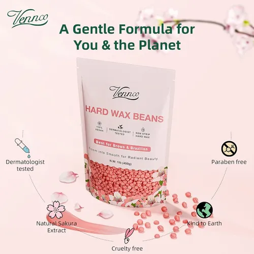 Cera Dura Vennco Cherry Blossom 1 Lb Para Depilación