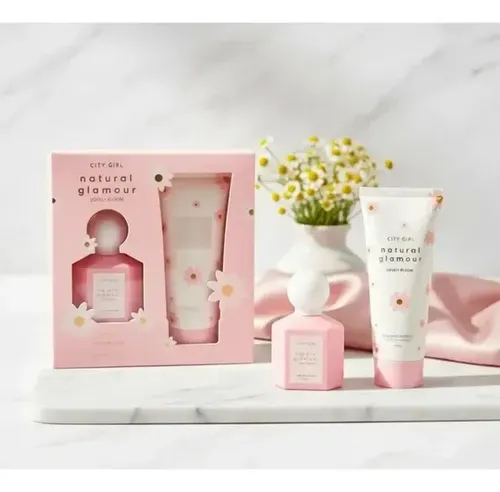Kit Perfume Con Crema Corporal Natural Glamour City Girl