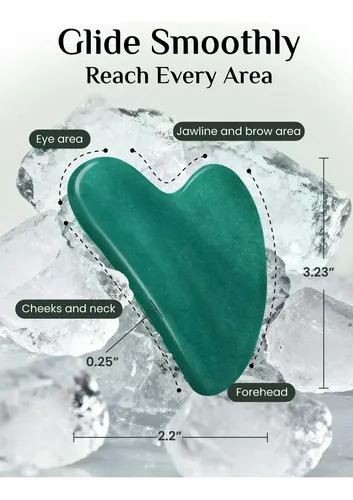 Gua Sha Cuarzo Rosa Jade Herramienta Masaje Facial Piedra