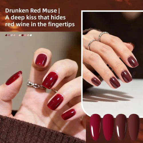 Set 10 Esmaltes Gel Colores Con Base Y Top Coat
