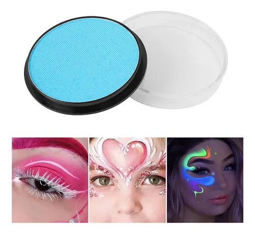 Pintura De Cara De Escenario De Paleta Cosmética Azul Luck